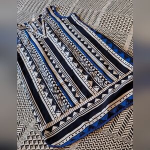 Pink Owl Black and White Patterned Skirt